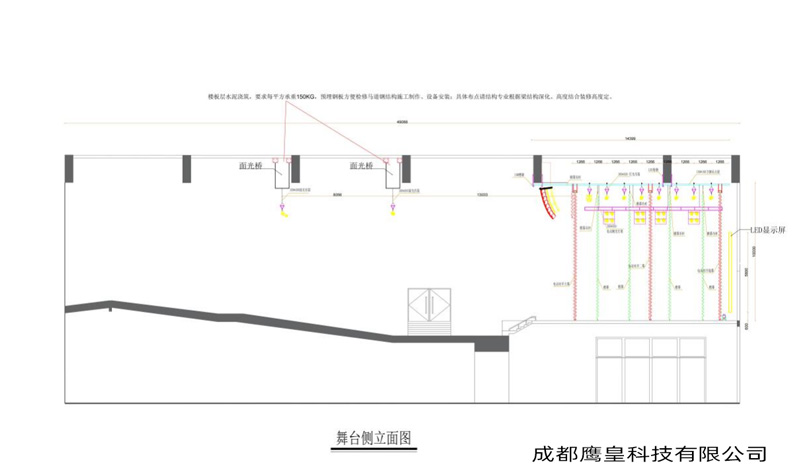 重慶某中學(xué)多功能劇場燈光音視頻舞臺機(jī)械設(shè)計(jì)方案 成都鷹皇燈光音響工程